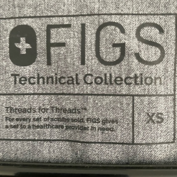 FIGS Casma Scrubs Shirt Top Graphite Women’s XS - Picture 5 of 7